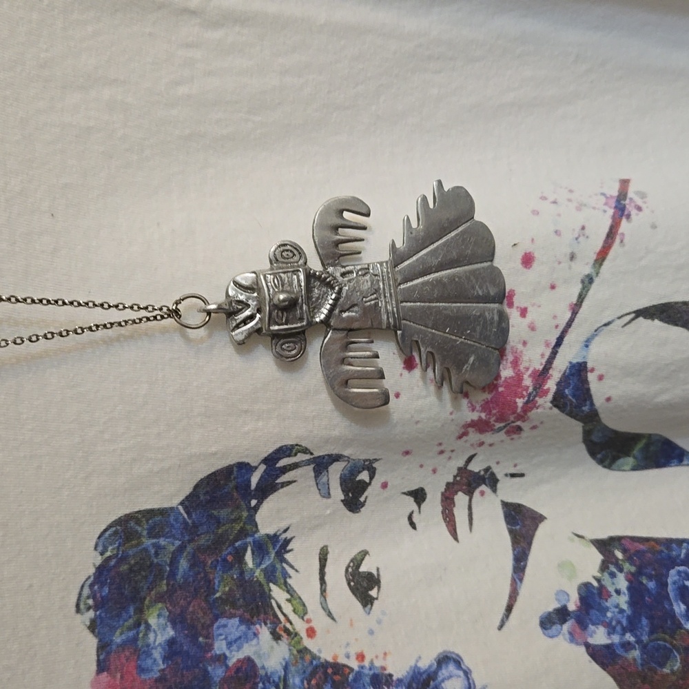 Necklace,Aztec inspired ,hand crafted,unisex,metal,vintage